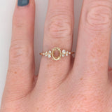 The Bubbly Bride Stunning Engagement Ring Design in 14K Solid Gold | Oval 6x4 7x5 8x6 Customizable