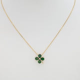 Elodie 1.1Ct Tsavorite Pendant with Earth Mined Diamond Accents: Solid 14K Gold, 5x4mm
