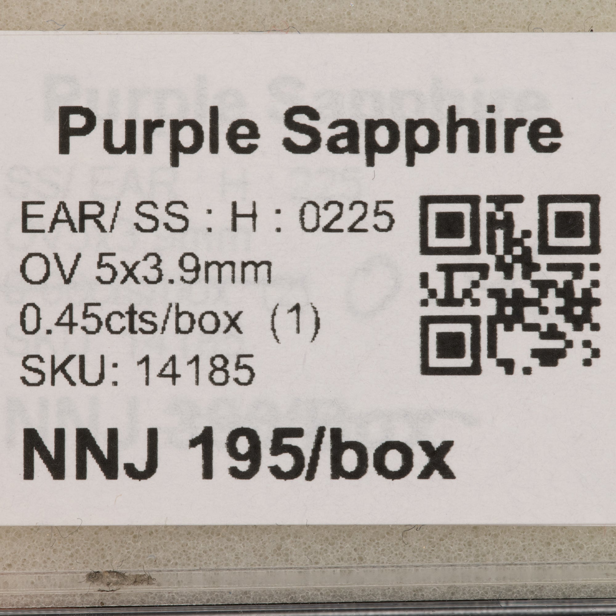 0.44 carat natural Ceylon purple sapphire oval 5x3.9mm loose gemstone – view 2