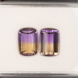 Natural Earth Mined Ametrine Loose Gemstone – 6.80Ct Cushion Cut Bi-Color Purple & Golden Quartz, 14x10mm Rare Collector Gem