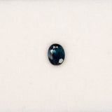 0.7 carat natural blue sapphire, oval 6.3x4.9mm loose gemstone