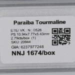 2.79 carat natural Brazilian copper-bearing Paraiba tourmaline pear, 10.94x7.77mm untreated loose gemstone – view 4