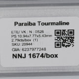 2.79 carat natural Brazilian copper-bearing Paraiba tourmaline pear, 10.94x7.77mm untreated loose gemstone – view 4