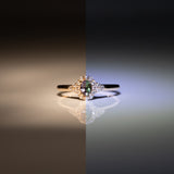 14K yellow gold alexandrite ring