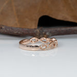 14K rose gold diamond band