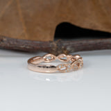 14K rose gold diamond band