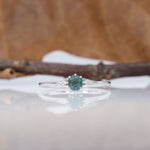 14K white gold alexandrite ring
