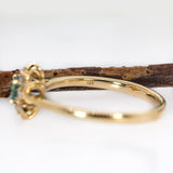 Mira 14K Yellow Gold Paraiba Tourmaline Diamond Ring | Round 4mm