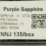 0.94 carat natural purple sapphire pear 7x5mm loose gemstone – view 9