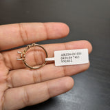 Classic Solitaire Ring Setting with Minimalist Trio Diamond Accented Shank 14K Gold | Oval