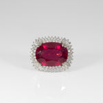 14K white & yellow gold madagascar ruby ring