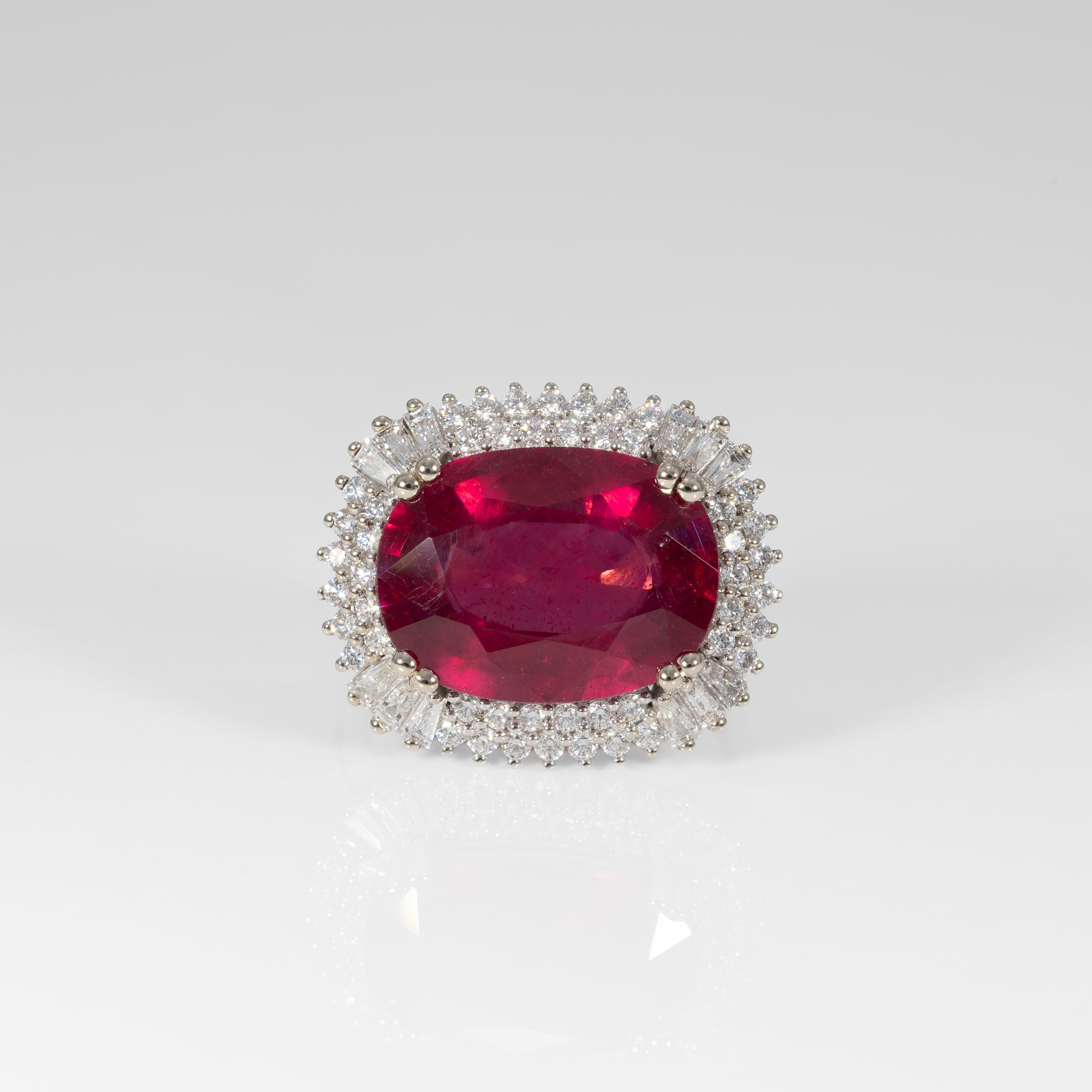 14K white & yellow gold madagascar ruby ring