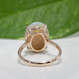 14K yellow gold ethiopian opal ring