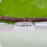 14K white gold diamond band