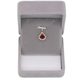 Ridhima 1Ct Rubellite Tourmaline Pendant with Natural Diamond Accents in Solid 14K Gold:  Elegant Pink Gemstone Pendant