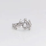 Nebula Collection | Diamond Accented Trilliant Cut Ring Setting | 4mm 5mm 6mm 7mm 10mm
