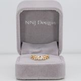 14K yellow gold diamond band