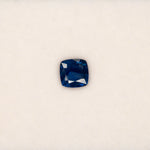 1.21 carat natural blue sapphire, cushion 6mm loose gemstone