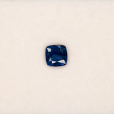 1.21 carat natural blue sapphire, cushion 6mm loose gemstone
