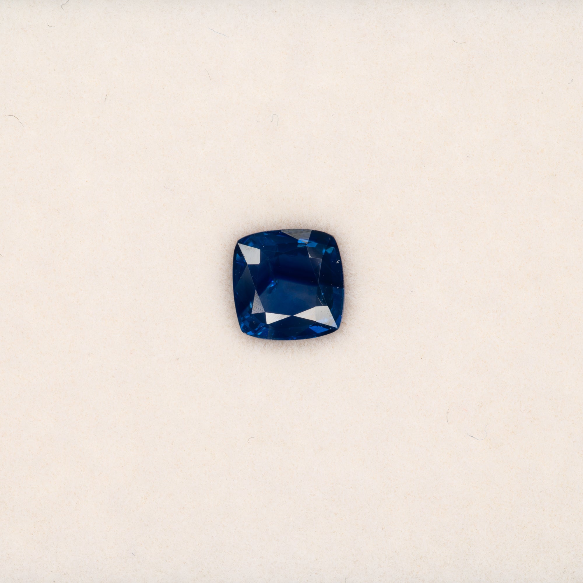 1.21 carat natural blue sapphire, cushion 6mm loose gemstone