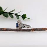 AJR592 RD 7mm + Ceylon Sapphire (H) 2.13cts - 14KW