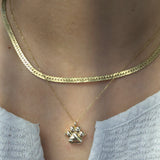 14K Yellow Gold  Paw Shaped Locket | 14mm