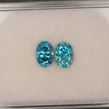 Natural Cambodian Blue Zircon Oval Shape 8.5x6.1x6.2mm 3.71ct Loose Gemstone