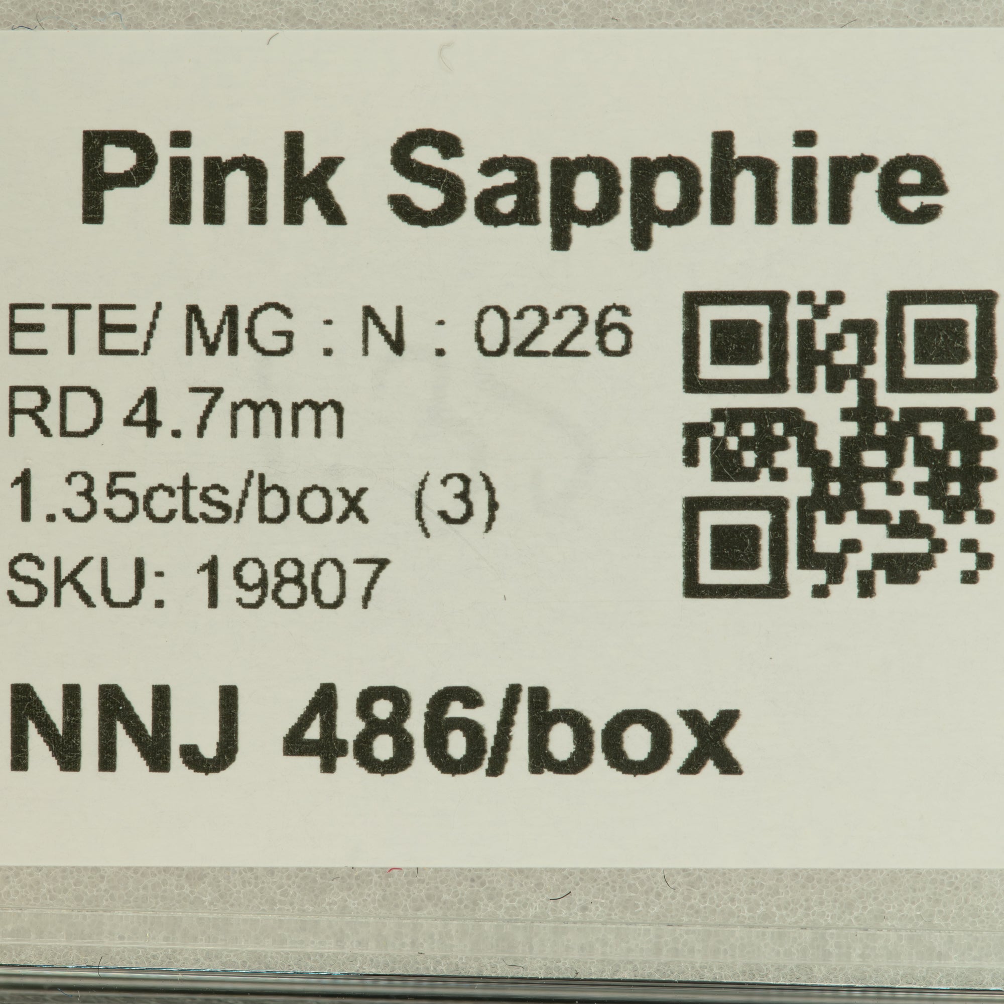 0.45 carat natural pink sapphire round 4.7mm loose gemstone – view 2
