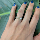 Minimalist Diamond Band in Solid 14K Gold – Star Set Round Diamonds Modern Elegant Fine Jewelry Ring