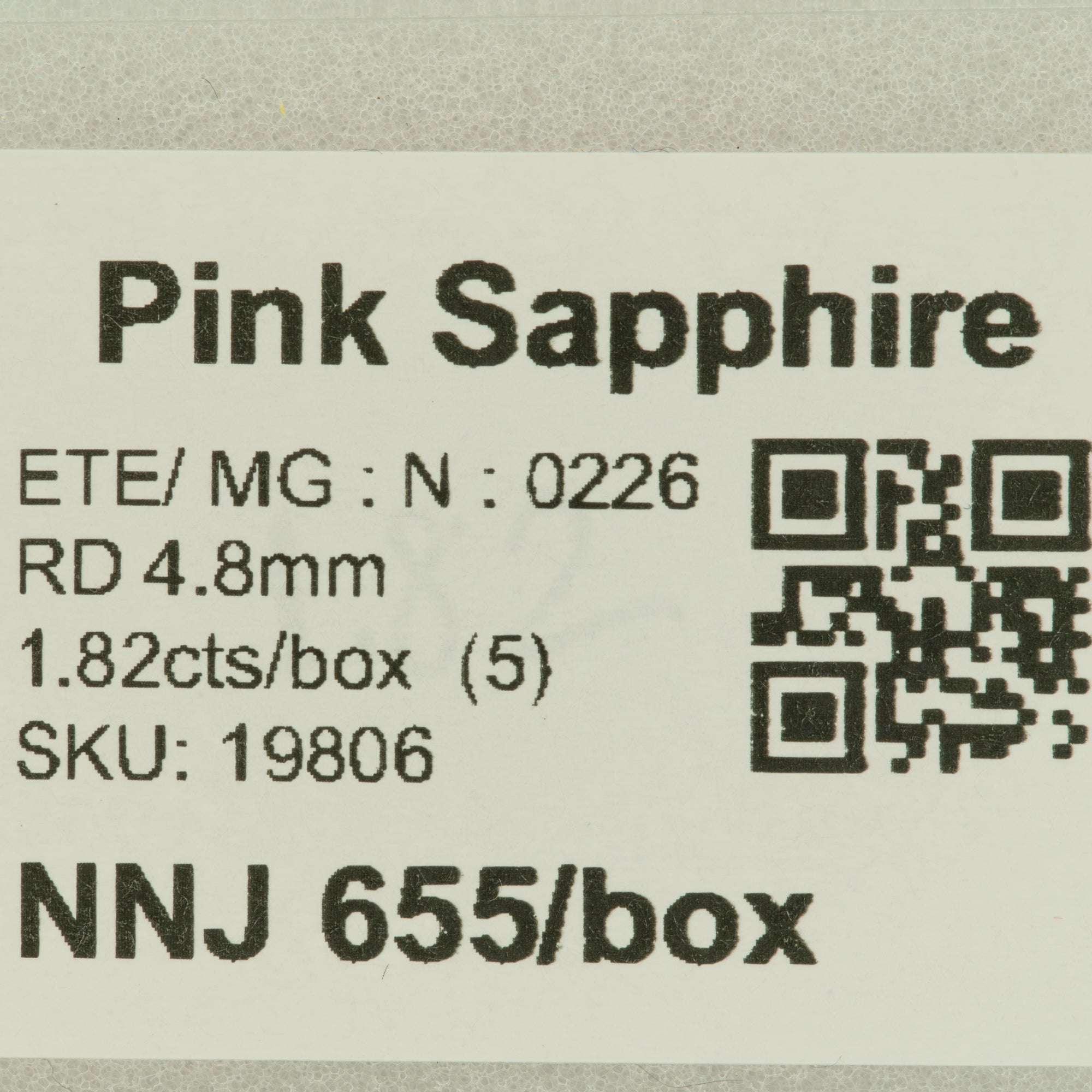 0.36 carat natural pink sapphire round 4.8mm loose gemstone – view 2