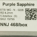 0.26 carat natural purple sapphire round 4.2mm loose gemstone – view 2