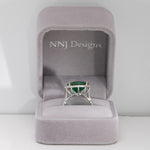 14K white & yellow gold emerald ring