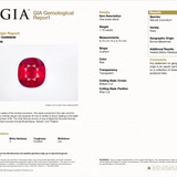 Premium GIA Certified Burma Ruby Cushion Cut 1.79cts 6.73x6.13mm – Heated Red Gemstone