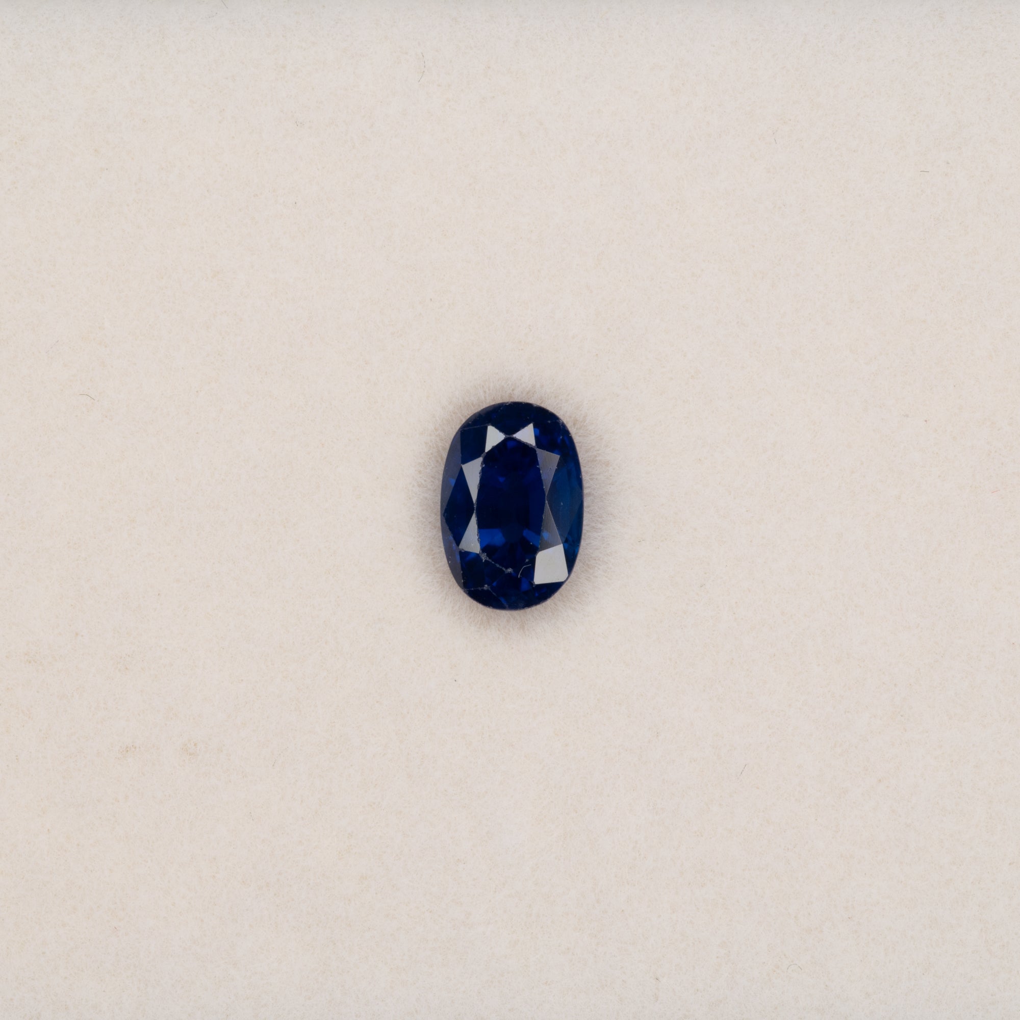 1.14 carat natural blue sapphire, oval 6.6x4.5mm loose gemstone