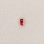 0.35 carat natural padparadscha sapphire, baguette 4.6x2.6mm pink-orange loose gemstone