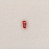 0.35 carat natural padparadscha sapphire, baguette 4.6x2.6mm pink-orange loose gemstone