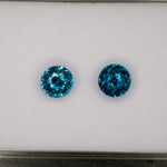 natural cambodian blue zircon round loose gemstone