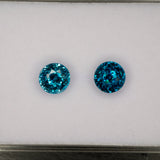 natural cambodian blue zircon round loose gemstone