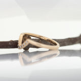 Minimalist Earth Mined Diamond Band in Solid 14K Gold – Delicate Stackable Ring