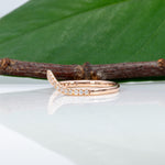 14K rose gold diamond band ring