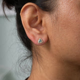 14K yellow gold montana sapphire earrings