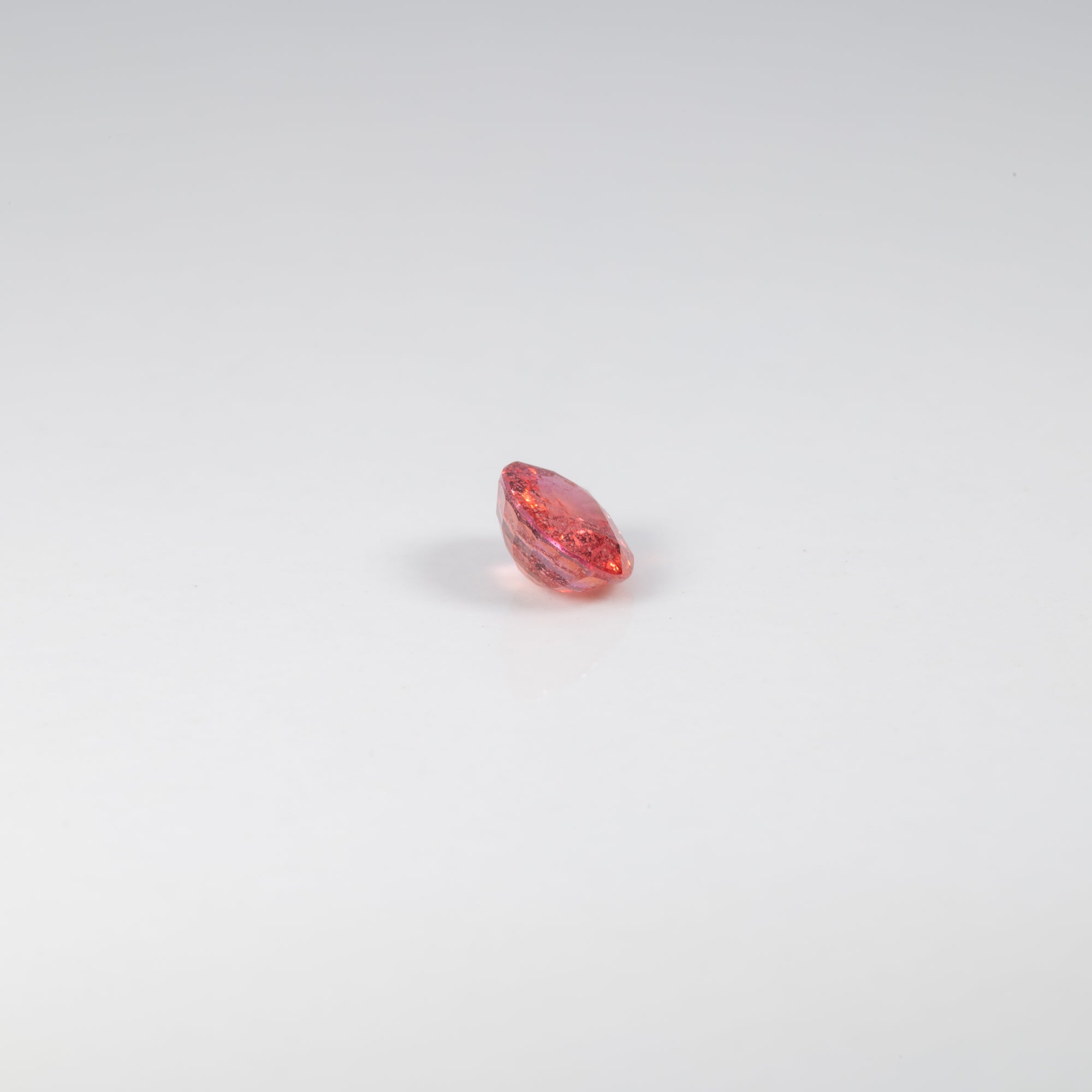1.05 carat natural Ceylon padparadscha sapphire oval 6.7x5.5mm loose gemstone – view 2