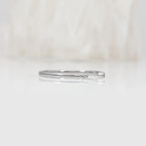 Open Band Stackable Diamond Ring with Natural Diamond Accents in Solid 14K Gold