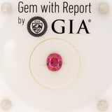 GIA certified natural pink sapphire oval loose gemstone