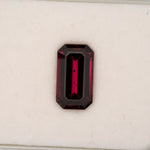 7.97ct Raspberry Garnet emerald cut 15x8.5mm loose red gemstone