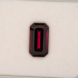 7.97ct Raspberry Garnet emerald cut 15x8.5mm loose red gemstone