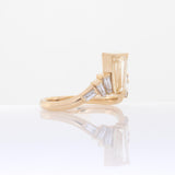 Rumi Solid 14K Gold 1.4Ct Canary Yellow Sapphire Ring with Lab Created Diamonds Accents  – Natural Yellow Sapphire Fine Jewelry Ring