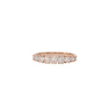 Classic Grace Lab Diamond Band Ring in Solid 14K Rose Gold