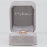 14K rose gold lab grown diamond band