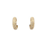 Saanvi Handcrafted 14k Solid Gold Diamond Hoops – Ethically Earth-Mined Stones